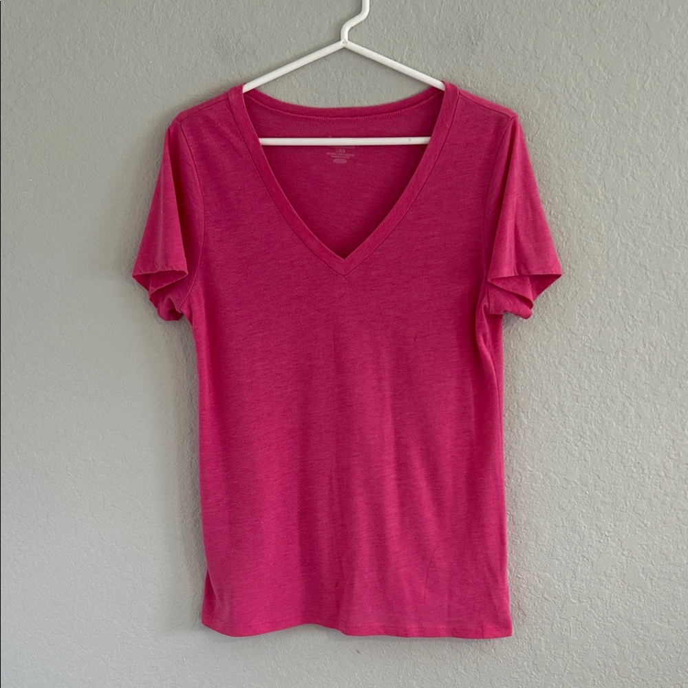Pink V-Neck Women's PJ Top